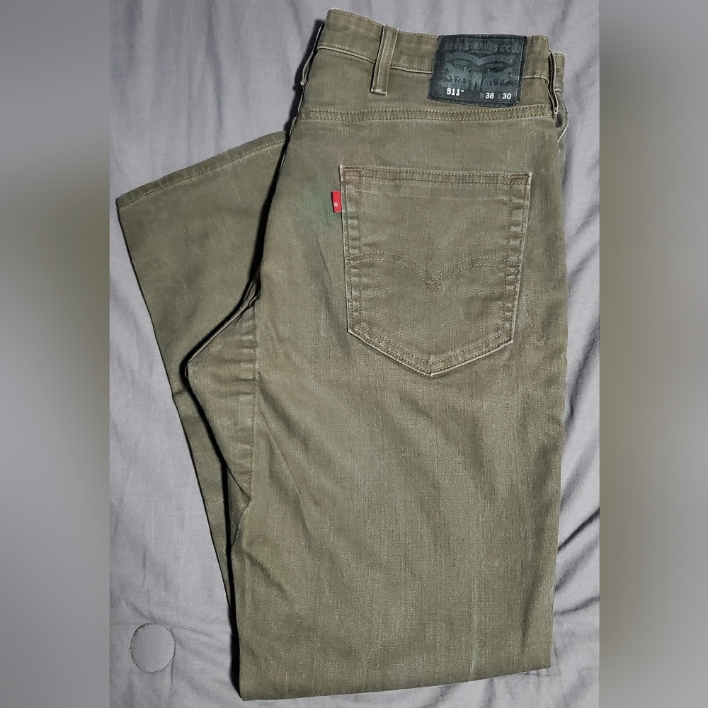 Levi's 511 38x30 Army Green Straight Leg men's jeans